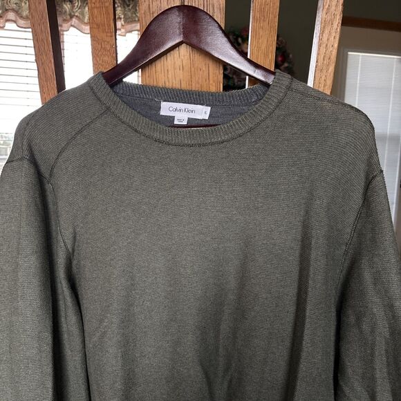 Men’s Classic Sweater Calvin Klein size XL VINTAGE GREEN - Picture 2 of 5